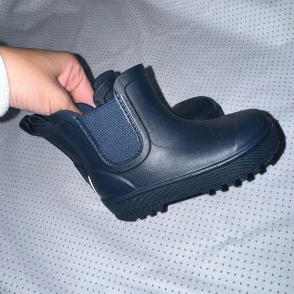 Kids Navy Blue Boots - Picture 3 of 4